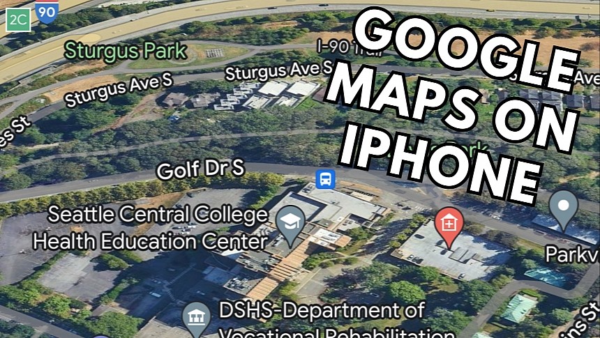 Google Maps is an optional download from the App Store for iPhone users