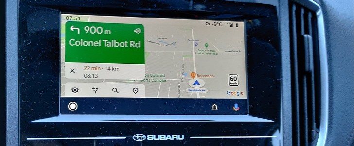 Google Maps not showing the route on Android Auto
