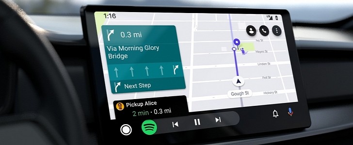 Lyft on Android Auto concept screenshot