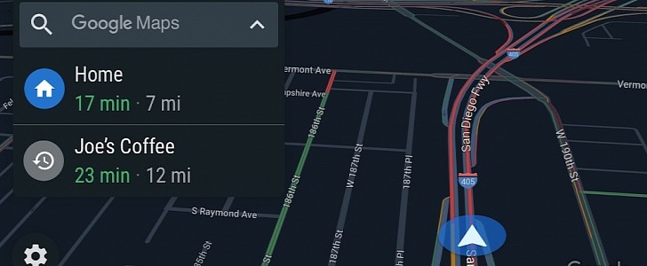 Google Maps for Android Auto