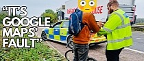 Google Maps Brought Me Here: Cyclist Caught by Police on Highway Blames Sat-Nav
