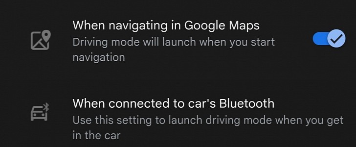 New options for the driving mode