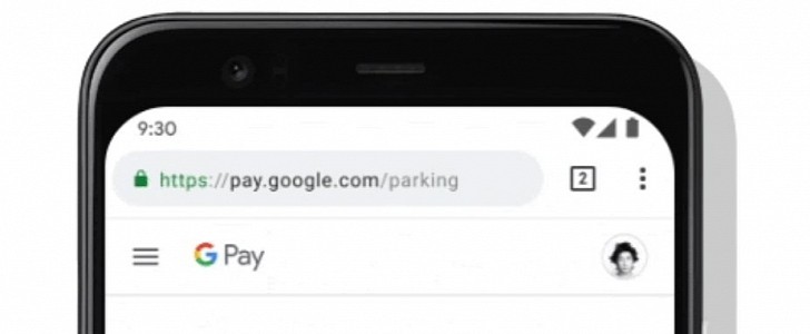 Google Maps parking payment interface