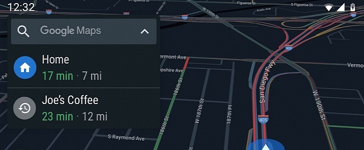 Google Maps dark mode on Android Auto