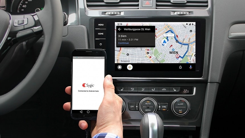 Sygic GPS Navigation on Android Auto