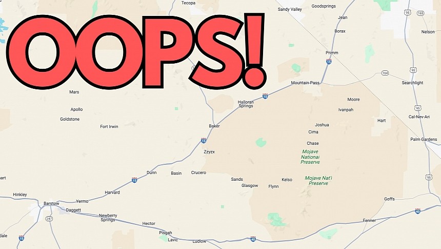 Google Maps says it's sorry