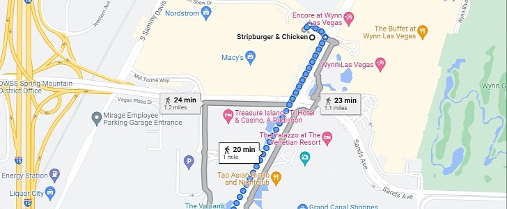 Google Maps walking directions