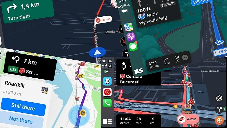 Google Maps, Apple Maps, and Waze on CarPlay