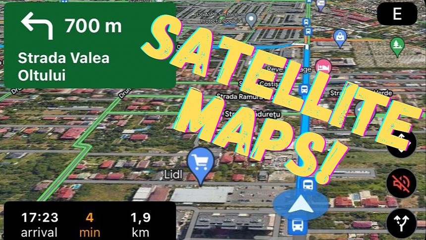Satellite maps in Google Maps