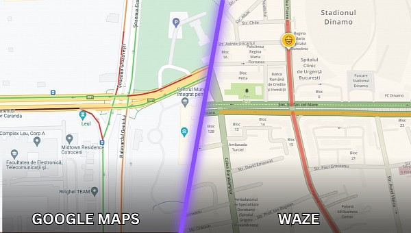Google Maps and Waze traffic info
