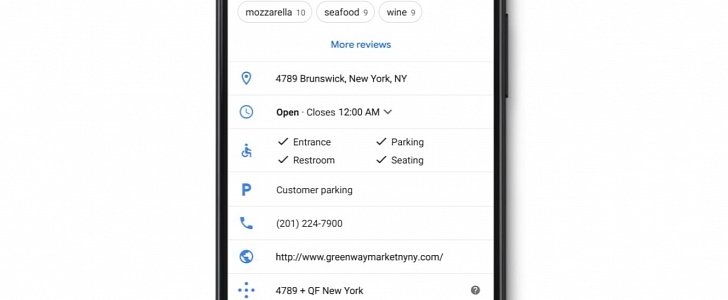 Google Maps with accessibility info