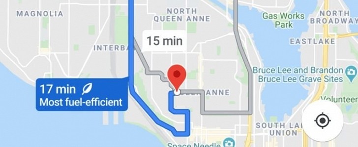 Google Maps navigation route