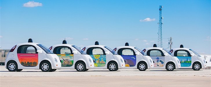 Google bubble car fleet