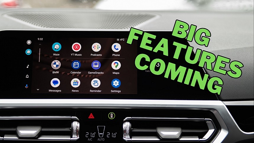 The new features are already integrated into Android Auto 9.9