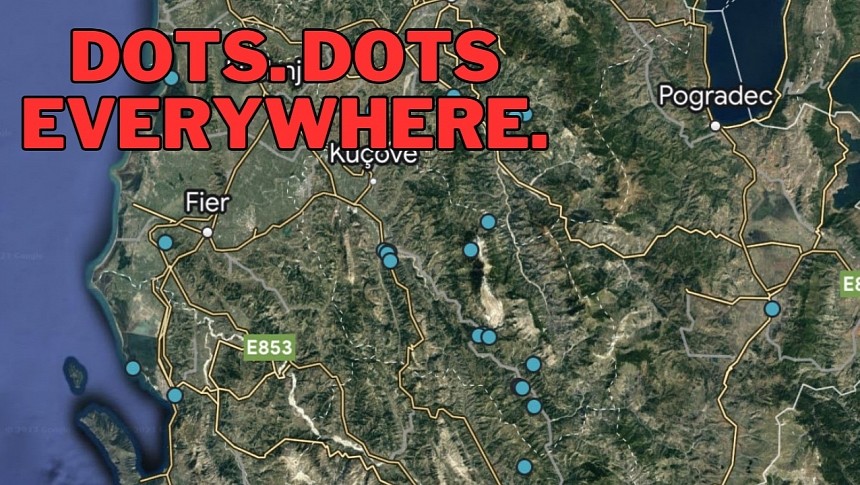 Dots instead of pins now in Google Maps