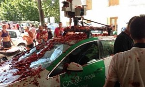 Google Street View Car Sees the Dark (Red) Side of Spanish Traditions
