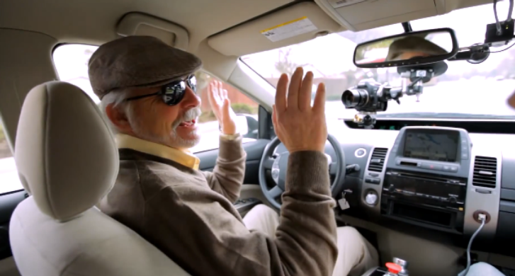 Google Autonomous Toyota Prius Driving
