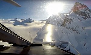 GoPro Camera Catches Mid-Air Collision Between Helicopter and Plane over Alps