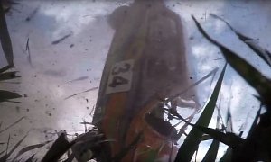 GoPro Camera Falls Out of Rally Car, Films the Crash as It Happens