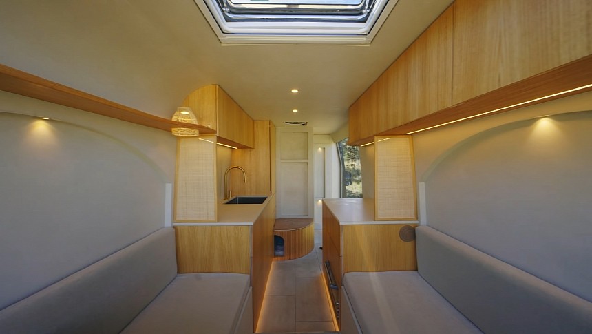 Gorgeous Camper Van Blends the Looks of a Five-Star Spa With Countless Creature Comforts