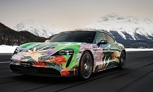 Gorgeous Porsche Taycan “Queen of the Night” Artcar Sells for $200,000