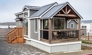 Gorgeous Tiny Home With a Loft and Covered Porch Was First a Beach Resort Rental