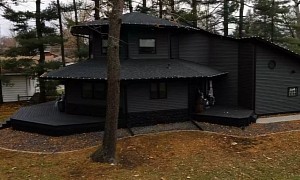 Goth House With Matching 3-Car Garage Is as Black as a Villain’s Heart, Perfect