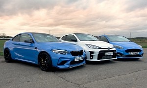 GR Yaris Gets Tracked and Dragged With M2 and Fiesta ST to Solve a Gap Equation