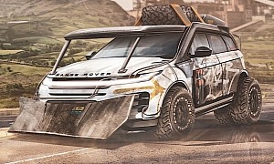 Graffiti-Wrapped Range Rover Evoque Dually Is Not What You’d Expect in Cyberpunk
