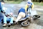Grandpa Rides with Passenger but Crashes Silly in Mud