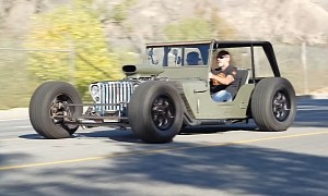 Grandpa's 1946 Ford Willys Turned Into Bagged, Lincoln V8-Swapped Rat Rod on 33s