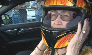 Granny Runs 11 Second Quarter-Mile in a Mercedes C63 AMG