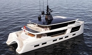 Granocean's Azure III Power Catamaran Boasts a Modern yet Timeless Interior Design