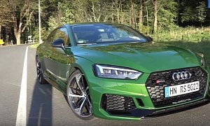 Green 2018 Audi RS5 Gets Walkaround, Is Maxed Out on Autobahn