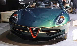 Green and Gold Alfa Romeo Disco Volante Arrives in Geneva <span>· Video</span>