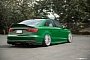 Green Audi A3 Has RS3 Bumper, Cool Stance and Trunk Spoiler