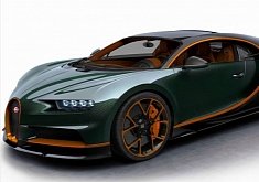 Green Carbon Bugatti Chiron with Orange Details Has a Polarizing Spec