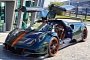 Green Carbon Pagani Huayra BC with Orange Details Is an Instagram Sensation