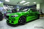 Green Chrome Wrap on BMW F10 5-Series M Sport