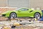 UPDATE: Green Ferrari 488 Pista Spider Looks Like No Other, Spotted at LAX