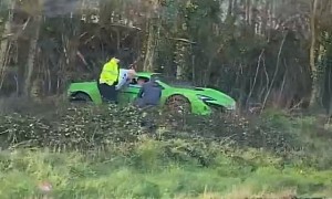 Green McLaren 675LT Embraces Its Tree-Hugging Side, Gets Parked in the Woods