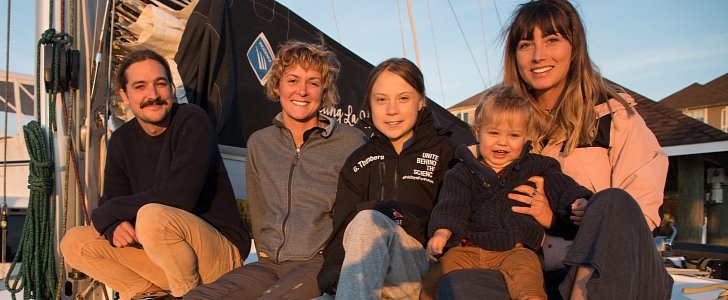 Greta Thunberg hitches a ride on solar-paneled catamaran, heading for Spain