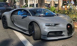 Grey and Blue Bugatti Chiron Shows "Blend In" Spec