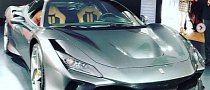 Grey Ferrari F8 Tributo Shows Up in Shanghai, Looks Understated