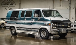 Groovy Summit White and Turquoise 1994 Chevy G20 Is Cheap and Road Trip Ready