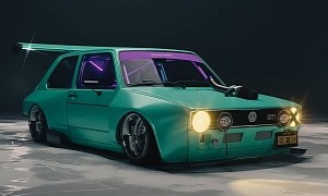 Group B-Inspired Widebody VW Golf GTI Looks Digitally Vintage and Crazy Rally Fast