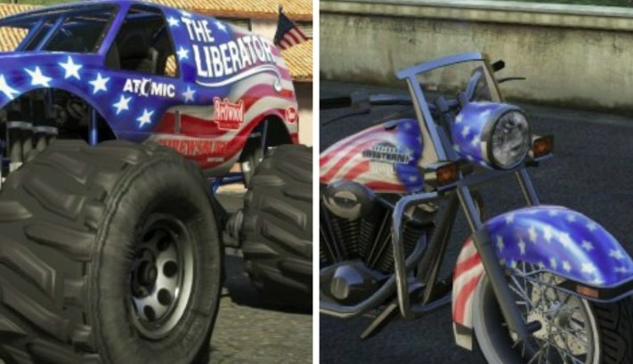 GTA Independence Day Special Features Monster Truck and Sovereign Bike