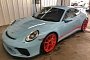 Gulf Blue 2018 Porsche 911 GT3 with Lava Orange Wheels Shocks Texas