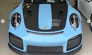 Gulf Blue Porsche 911 GT2 RS Comes with "Full" Houndstooth Interior