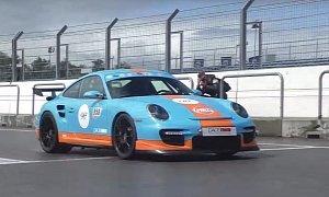 Gulf Livery 850 HP Porsche 997 GT2 by 9ff: When You Drive a Stick on the Track